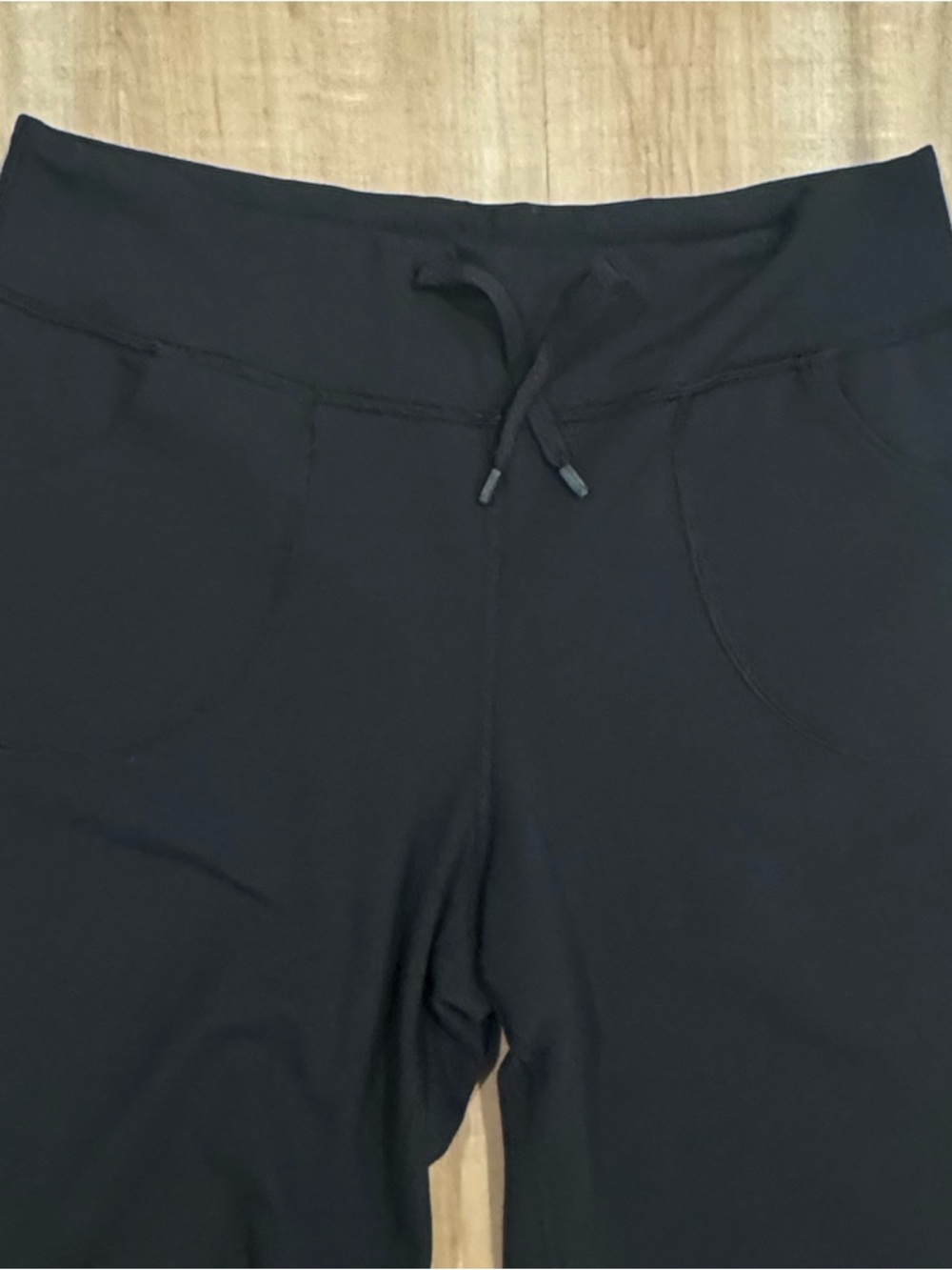 Lululemon Black Wide Leg Yoga Pants Drawstring High Rise Lounge - Picture 6 of 11